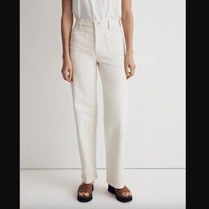 Madewell The Perfect Vintage Wide-Leg Jean in Tile White 32"
